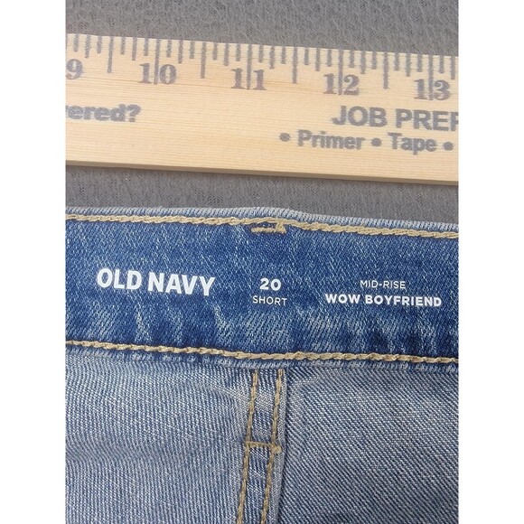 Old Navy Jeans Womens 20 Short Light Wash Mid-Rise Wow Boyfriend Stretch Plus - Picture 8 of 13